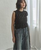 【ノッチ/notch】のチュールレースキャミワンピース 大人の最旬トレンドファッション＆コーディネート founy(ファウニー) ファッション Fashion レディースファッション Fashion for Women ワンピース Dresses キャミソールワンピース Camisole Dresses キャミワンピース Cami Dress, Slip Dress デニム Denim, Jeans Material ベーシック Basic, Essential ラップ Wrap, Wrap Design リボン Ribbon, Bow レース Lace, Lace Fabric thumbnail ブラック|ID: prp329100004977444 ipo3291000000037305286