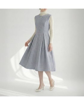 【レジーナリスレ/Regina Risurre】の【ツイード ワンピース セレナ】 大人の最旬トレンドファッション＆コーディネート founy(ファウニー) ファッション Fashion レディースファッション Fashion for Women ワンピース Dresses イエロー Yellow クラシック Classic, Timeless Style セレモニー Ceremony ツイード Twill, Twill Weave パール Pearl, Pearl Accent フロント Front, Front Design エレガント 上品 Elegant |ID:prp329100004977474