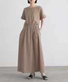 【その他のブランド/Other】の【低身長向け/高身長向けサイズ有】リネンライクウエストギャザーワンピース 大人の最旬トレンドファッション＆コーディネート founy(ファウニー) ファッション Fashion レディースファッション Fashion for Women ワンピース Dresses ギャザー Gathered, Ruffled 夏 Summer thumbnail ライトブラウン|ID: prp329100004977477 ipo3291000000037305395