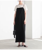 【その他のブランド/Other】のダブルクロスキャミワンピ 大人の最旬トレンドファッション＆コーディネート founy(ファウニー) ファッション Fashion レディースファッション Fashion for Women ワンピース Dresses キャミソールワンピース Camisole Dresses なめらか Smooth, Silky Texture キャミワンピース Cami Dress, Slip Dress ストレート Straight, Straight Cut ダブル Double, Double-Breasted thumbnail ブラック|ID: prp329100004977479 ipo3291000000037305401