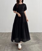 【ジュノア/JUNOAH】のCENEA パフスリーブティアードワンピース 大人の最旬トレンドファッション＆コーディネート founy(ファウニー) ファッション Fashion レディースファッション Fashion for Women ワンピース Dresses ウォッシュ Washed Finish タンブラー Tumbler, Travel Mug ダメージ Distressed, Destroyed ネップ Nepp, Slub Yarn プリント Print, Printed Pattern おすすめ Recommended / Our Picks thumbnail ブラック|ID: prp329100004977487 ipo3291000000037305431