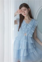 【リエンダ/rienda】の【AKB48 千葉恵里さん着用】ティアードフリルミニワンピース L/BLU1|ID: prp329100004977496 ipo3291000000037305478