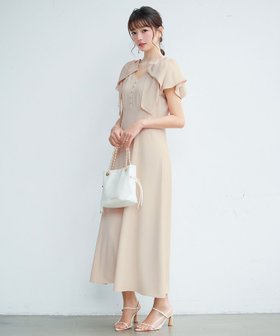 【セゾンドパピヨン/SAISON DE PAPILLON】のビッグリボンショルダーロングワンピース 大人の最旬トレンドファッション＆コーディネート founy(ファウニー) ファッション Fashion レディースファッション Fashion for Women ワンピース Dresses とろみ Fluid, Flowy Fabric ショルダー Shoulder, Shoulder Strap シンプル Simple, Minimal ビッグ Big, Oversized フレア Flare, Flared リボン Ribbon, Bow ロング Long, Long-Length 二次会 After Party 披露宴 Wedding Reception 楽ちん Easy Fit, Comfortable |ID:prp329100004977497