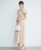 【セゾンドパピヨン/SAISON DE PAPILLON】のビッグリボンショルダーロングワンピース 大人の最旬トレンドファッション＆コーディネート founy(ファウニー) ファッション Fashion レディースファッション Fashion for Women ワンピース Dresses とろみ Fluid, Flowy Fabric ショルダー Shoulder, Shoulder Strap シンプル Simple, Minimal ビッグ Big, Oversized フレア Flare, Flared リボン Ribbon, Bow ロング Long, Long-Length 二次会 After Party 披露宴 Wedding Reception 楽ちん Easy Fit, Comfortable thumbnail ピンクベージュ|ID: prp329100004977497 ipo3291000000037305480
