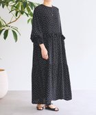 【ビアズリー/BEARDSLEY】のフリルコンビワンピース 大人の最旬トレンドファッション＆コーディネート founy(ファウニー) ファッション Fashion レディースファッション Fashion for Women ワンピース Dresses キュプラ Cupro, Eco Fabric ギャザー Gathered, Ruffled ドット Polka Dot, Dot Pattern フリル Frill, Ruffle ポケット Pocket, Pocket Detail モノトーン Monotone, Black and White ランダム Random, Irregular リボン Ribbon, Bow リラックス Relax, Relaxed Fit 再入荷 Restock / Back in Stock エレガント 上品 Elegant thumbnail ブラック|ID: prp329100004977499 ipo3291000000037305488