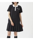【ジャックバニー/Jack Bunny】の2WAYグリッドストレッチFlower半袖ポロワンピース ブラック|ID: prp329100004977503 ipo3291000000037305499