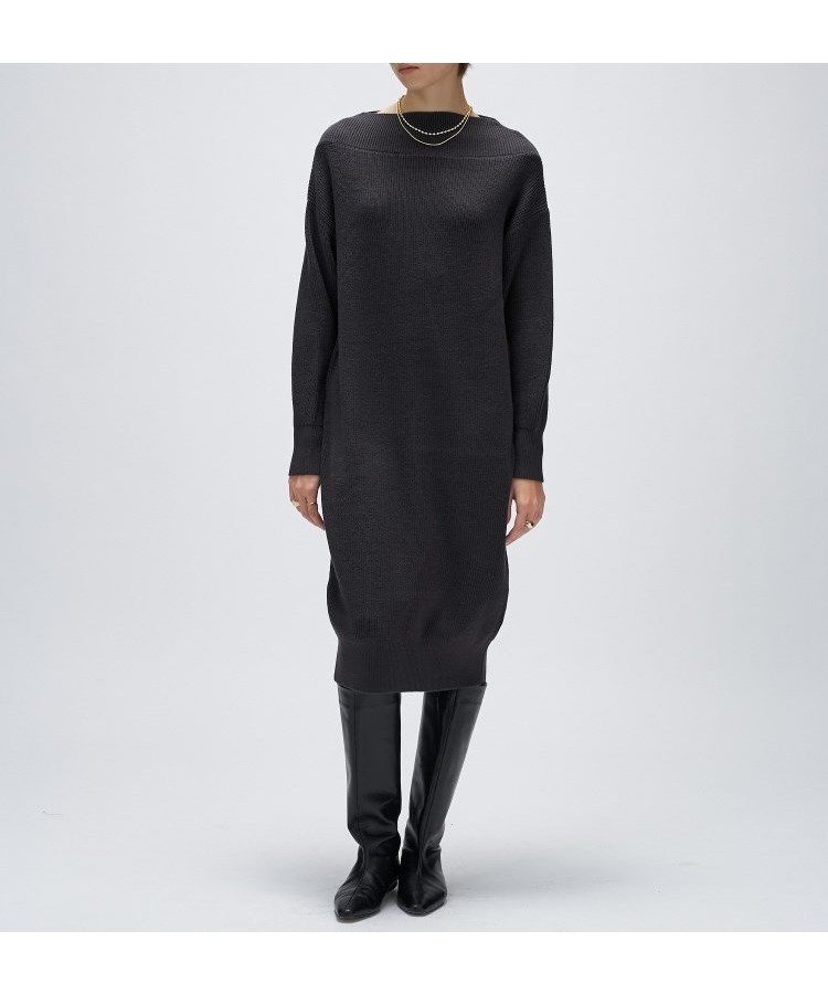 【クロエンス/cloenc】の畦ニットロングワンピース インテリア・キッズ・メンズ・レディースファッション・服の通販 founy(ファウニー) 　ファッション　Fashion　レディースファッション　Fashion for Women　ワンピース　Dresses　おすすめ　Recommended / Our Picks　スマート　Smart, Elegant　タイツ　Tights, Legwear　ロング　Long, Long-Length　再入荷　Restock / Back in Stock　畦　Ribbed Knit　チャコールグレー|ID: prp329100004977528 ipo3291000000037305578