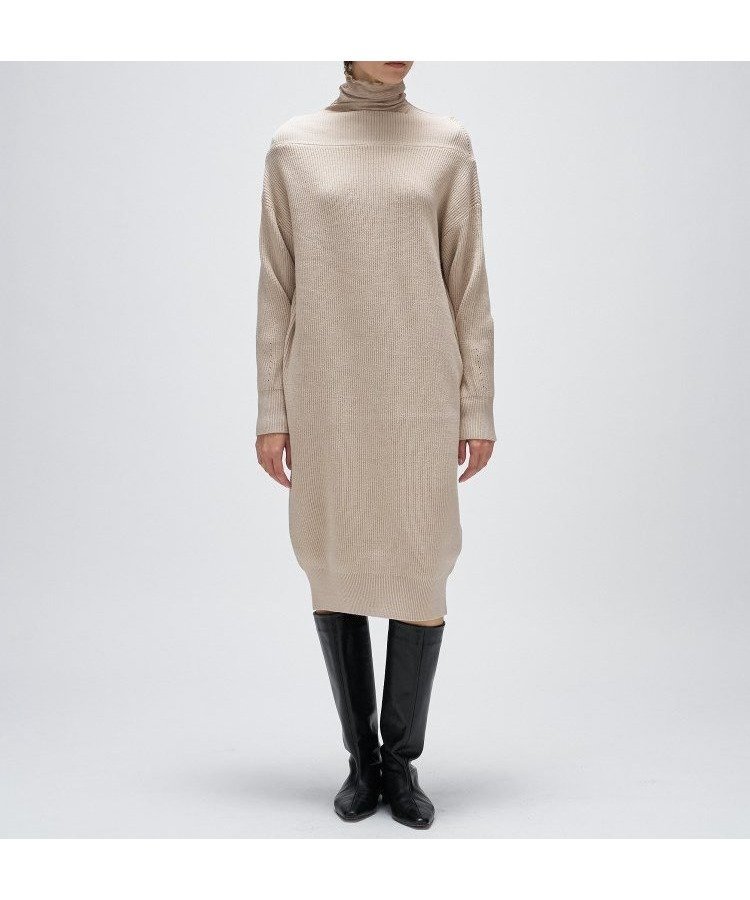 【クロエンス/cloenc】の畦ニットロングワンピース インテリア・キッズ・メンズ・レディースファッション・服の通販 founy(ファウニー) 　ファッション　Fashion　レディースファッション　Fashion for Women　ワンピース　Dresses　おすすめ　Recommended / Our Picks　スマート　Smart, Elegant　タイツ　Tights, Legwear　ロング　Long, Long-Length　再入荷　Restock / Back in Stock　畦　Ribbed Knit　グレージュ|ID: prp329100004977528 ipo3291000000037305579
