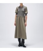 【クロエンス/cloenc】の【マシンウォッシュ】ドッキングニットワンピース カーキ|ID: prp329100004977529 ipo3291000000037305581