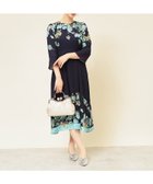 【スーナウーナ/SunaUna】の【co creation and yours/SS~L】花柄パネルワンピース 大人の最旬トレンドファッション＆コーディネート founy(ファウニー) ファッション Fashion レディースファッション Fashion for Women ワンピース Dresses なめらか Smooth, Silky Texture オリエンタル Oriental Pattern ドレープ Drape, Draping Fabric フィット Fit, Slim Fit フェミニン Feminine, Girly フレア Flare, Flared プリント Print, Printed Pattern 人気 Popular, Best Seller 切替 Switching, Contrast Panel thumbnail ネイビー|ID: prp329100004977533 ipo3291000000037305600
