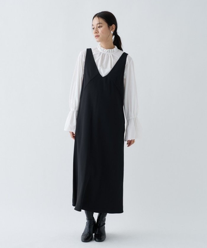 【クロエンス/cloenc】の【手洗い可】Vネックフレアワンピース インテリア・キッズ・メンズ・レディースファッション・服の通販 founy(ファウニー) https://founy.com/ ファッション Fashion レディースファッション Fashion for Women ワンピース Dresses おすすめ Recommended / Our Picks インナー Innerwear キャミワンピース Cami Dress, Slip Dress ギャザー Gathered, Ruffled スマート Smart, Elegant ラップ Wrap, Wrap Design 再入荷 Restock / Back in Stock |ID: prp329100004977535 ipo3291000000037305606