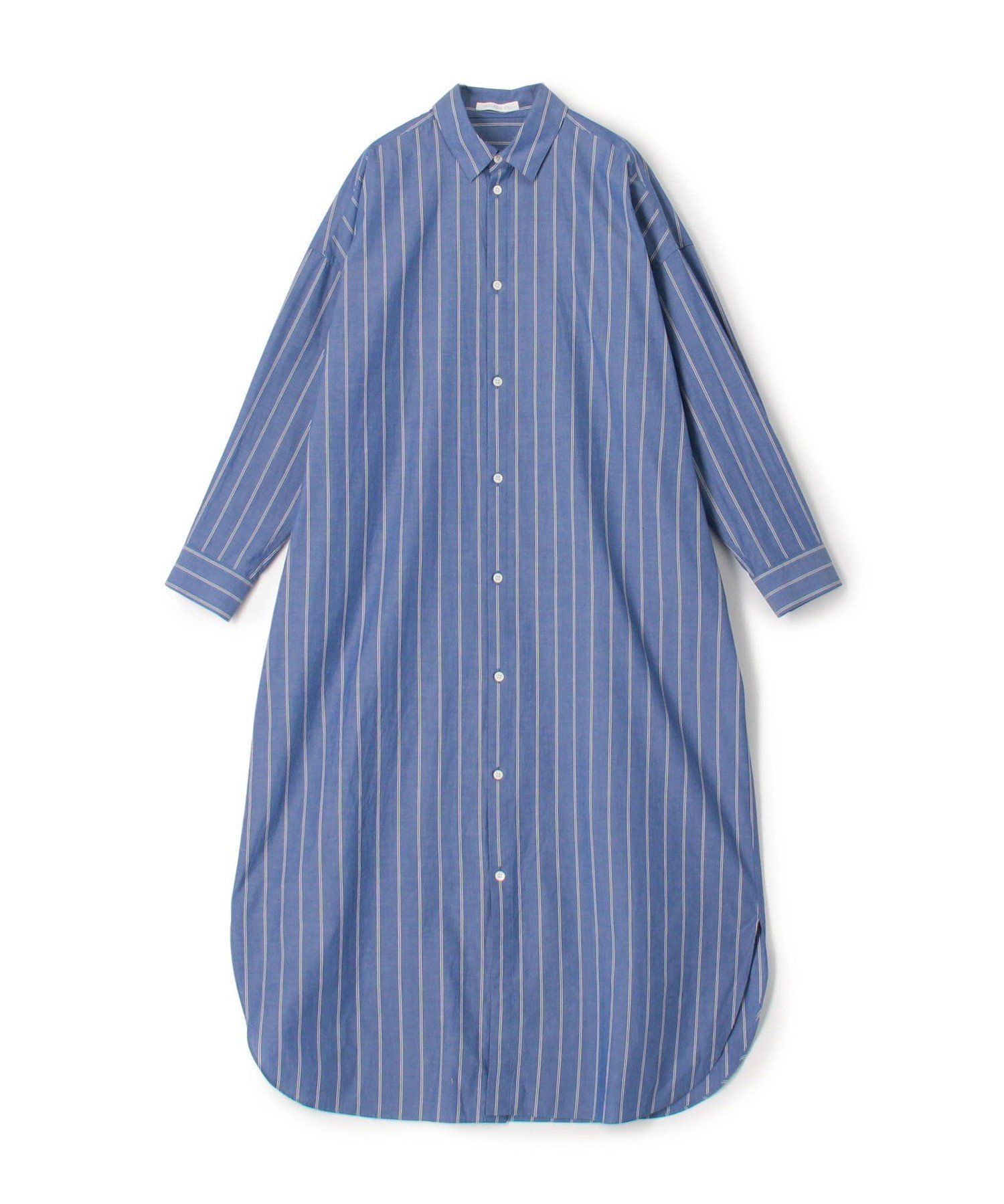 【トゥモローランド/TOMORROWLAND】のストライプブロード ロングシャツワンピース インテリア・キッズ・メンズ・レディースファッション・服の通販 founy(ファウニー) 　ファッション　Fashion　レディースファッション　Fashion for Women　ワンピース　Dresses　シャツワンピース / 1枚で着映えコーデ　Shirt Dresses　ストライプ　Stripe, Striped Pattern　ブロード　Broadcloth, Fine Cotton　リラックス　Relax, Relaxed Fit　エレガント 上品　Elegant　62 ブルー系|ID: prp329100004977552 ipo3291000000037305673