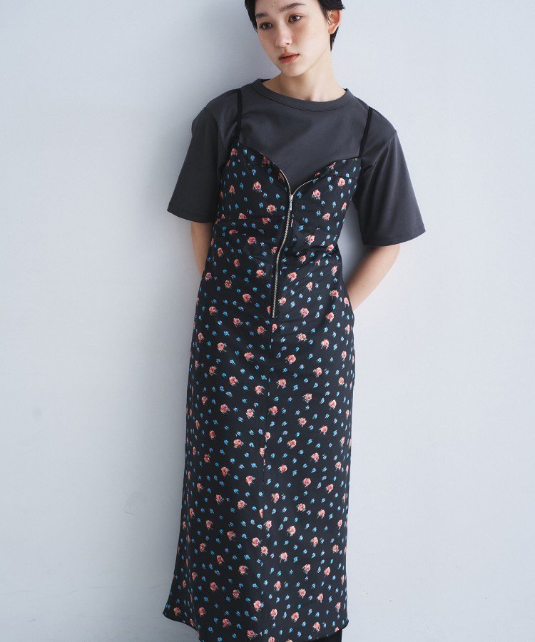 【その他のブランド/Other】のflower cami dress インテリア・キッズ・メンズ・レディースファッション・服の通販 founy(ファウニー) 　ファッション　Fashion　レディースファッション　Fashion for Women　ワンピース　Dresses　フォーマル・パーティードレス・結婚式用ドレス　Elegant & Casual Dresses　インナー　Innerwear　キャミワンピース　Cami Dress, Slip Dress　クラシック　Classic, Timeless Style　コンパクト　Compact, Small Size　ジャケット　Jacket, Outerwear　スマート　Smart, Elegant　タフタ　Taffeta, Structured Fabric　デニム　Denim, Jeans Material　バレエ　Ballet, Ballet Style　フェミニン　Feminine, Girly　フラワー　Flower, Floral　プリント　Print, Printed Pattern　おすすめ　Recommended / Our Picks　ブラック|ID: prp329100004977553 ipo3291000000037305676