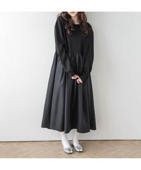 【ラジュール/Lajour】のギャザーフレアドッキングワンピース 大人の最旬トレンドファッション＆コーディネート founy(ファウニー) ファッション Fashion レディースファッション Fashion for Women ワンピース Dresses 2026年 2026 2026春夏・S/S Spring/Summer 2026 SS26 なめらか Smooth, Silky Texture ギャザー Gathered, Ruffled シンプル Simple, Minimal ドッキング Docking, Mixed Material フレア Flare, Flared リラックス Relax, Relaxed Fit |ID:prp329100004977554