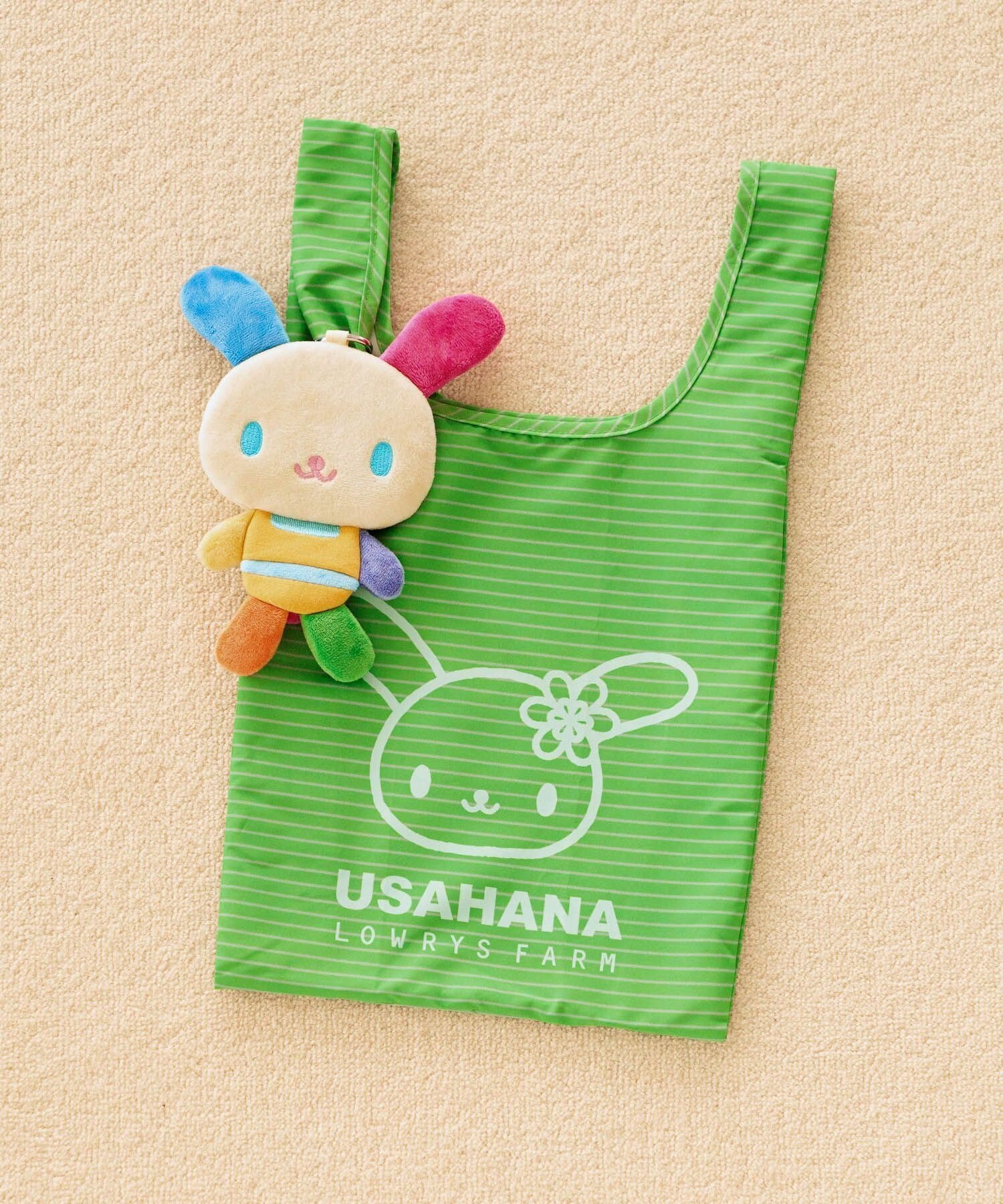 【ローリーズファーム/LOWRYS FARM】の【サンリオキャラクターズ】ポーチ付きエコBAG インテリア・キッズ・メンズ・レディースファッション・服の通販 founy(ファウニー) 　ファッション　Fashion　レディースファッション　Fashion for Women　バッグ　Bags　ポーチ&ミニバッグ　Pouches & Mini Bags　キャラクター　Character, Licensed Characters　キーホルダー　Keychain, Key Holder　プリント　Print, Printed Pattern　ボーダー　Border, Stripe　ポーチ　Pouch, Small Case　夏　Summer　ウサハナ|ID: prp329100004977563 ipo3291000000037305720