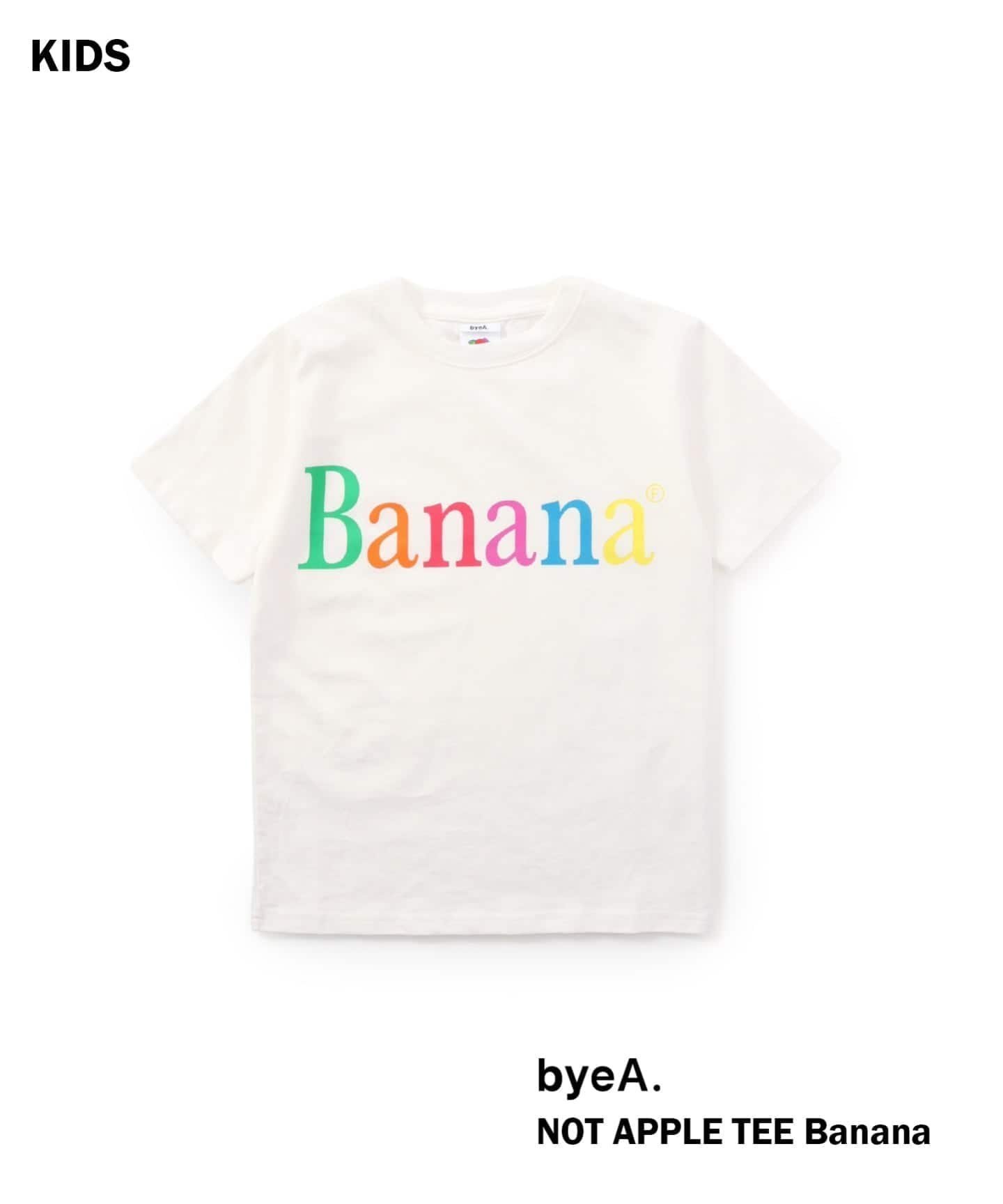 【イエナアンファン/IENA ENFANT / KIDS】の【byeA. / バイエー】NOT APPLE TEE (BANANA)kids インテリア・キッズ・メンズ・レディースファッション・服の通販 founy(ファウニー) 　ファッション　Fashion　キッズファッション　Fashion for Kids　コレクション　Collection, Seasonal Line　プリント　Print, Printed Pattern　S/S・春夏　SS, Spring/Summer, Warm Season　夏　Summer　2026年　2026　2026春夏・S/S　Spring/Summer 2026 SS26　ホワイト|ID: prp329100004977607 ipo3291000000037305952