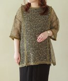 【レプシィム ローリーズファーム/LEPSIM LOWRYS FARM】の【産前・産後対応】マタニティ/メッシュフリンジ5分袖プルオーバー カーキ78|ID: prp329100004977612 ipo3291000000037305966