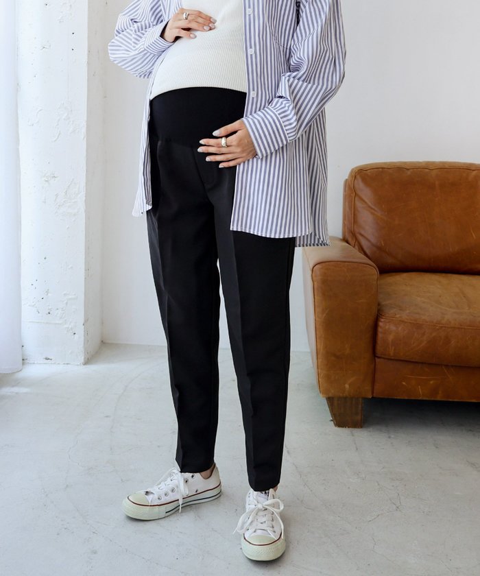 【アンドミー/andme / KIDS】の【マタニティ】ウエストゴム テーパードパンツ インテリア・キッズ・メンズ・レディースファッション・服の通販 founy(ファウニー) https://founy.com/ ファッション Fashion キッズファッション Fashion for Kids ボトムス Bottoms カットソー Cut and Sewn Top 切替 Switching, Contrast Panel ストレッチ Stretch, Stretchy Fabric ツイル Twist, Twisted Detail 人気 Popular, Best Seller リアル Real, Realistic 楽ちん Easy Fit, Comfortable |ID: prp329100004977614 ipo3291000000037305973