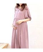 【クロスマルシェ/cross marche / KIDS】の接触冷感麻調合繊袖ボリュームワンピ モカ|ID: prp329100004977618 ipo3291000000037306016