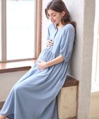 【クロスマルシェ/cross marche / KIDS】の接触冷感麻調合繊袖ボリュームワンピ サックス|ID: prp329100004977618 ipo3291000000037306017
