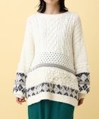 【レプシィム ローリーズファーム/LEPSIM LOWRYS FARM】の【産前・産後対応】マタニティ/ケーブルフリンジニット ナチュラル08|ID: prp329100004977622 ipo3291000000037306051