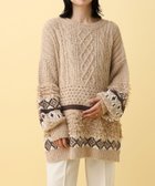 【レプシィム ローリーズファーム/LEPSIM LOWRYS FARM】の【産前・産後対応】マタニティ/ケーブルフリンジニット ベージュ52|ID: prp329100004977622 ipo3291000000037306053