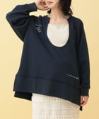 【レプシィム ローリーズファーム/LEPSIM LOWRYS FARM】の【産前・産後対応】マタニティ/Uネックロゴ刺繍スウェット ネイビー88|ID: prp329100004977648 ipo3291000000037306128