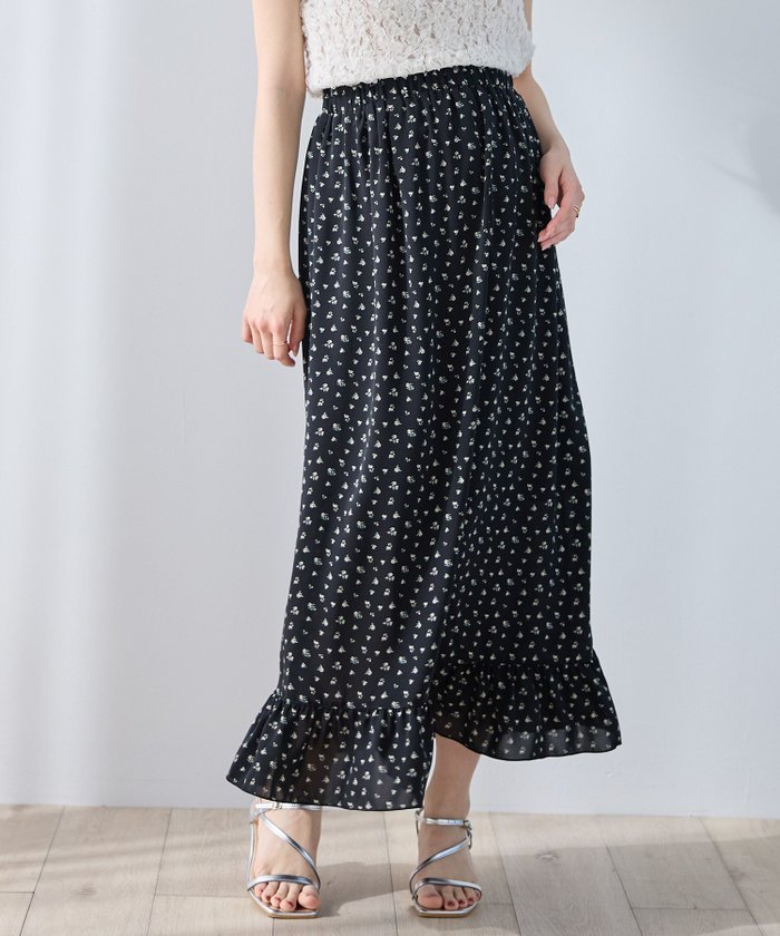 【クロスマルシェ/cross marche / KIDS】のレトロフラワー フリルスカート/マタニティスカート(マタニティ/授乳服) 妊婦服 産前・産後対応 インテリア・キッズ・メンズ・レディースファッション・服の通販 founy(ファウニー) https://founy.com/ ファッション Fashion キッズファッション Fashion for Kids おすすめ Recommended / Our Picks フラワー Flower, Floral フリル Frill, Ruffle |ID: prp329100004977695 ipo3291000000037306331