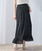 【クロスマルシェ/cross marche / KIDS】のレトロフラワー フリルスカート/マタニティスカート(マタニティ/授乳服) 妊婦服 産前・産後対応 ブラック|ID: prp329100004977695 ipo3291000000037306332