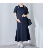 【クロスマルシェ/cross marche / KIDS】のマーメイド ポロワンピース/マタニティワンピース(マタニティ/授乳服)授乳口付き 授乳楽々 妊婦服 産前・産後対応 ネイビー|ID: prp329100004977696 ipo3291000000037306339