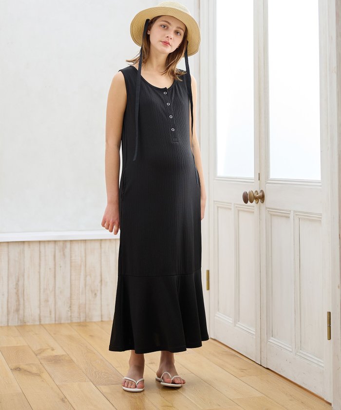 【クロスマルシェ/cross marche / KIDS】のランダムテレコ ノースリーブワンピース(マタニティ/授乳服)授乳口付き 授乳楽々 妊婦服 産前・産後対応 インテリア・キッズ・メンズ・レディースファッション・服の通販 founy(ファウニー) https://founy.com/ ファッション Fashion キッズファッション Fashion for Kids ワンピース Dresses テレコ Ribbed, Rib Stitch ノースリーブ Sleeveless, No-Sleeve フェミニン Feminine, Girly フリル Frill, Ruffle ランダム Random, Irregular |ID: prp329100004977699 ipo3291000000037306349