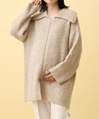 【レプシィム ローリーズファーム/LEPSIM LOWRYS FARM】の【産前・産後対応】マタニティ/襟付きZIPチュニックカーディガン ベージュ52|ID: prp329100004977705 ipo3291000000037306375