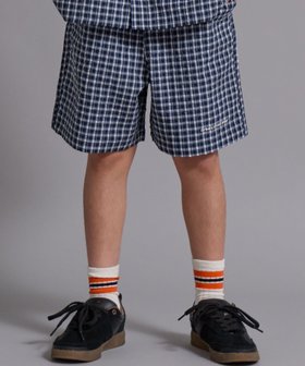 【ペアマノン/pairmanon / KIDS】の【90-160cm】サッカーチェック ショートパンツ【PAIRMANON STREET】 大人の最旬トレンドファッション＆コーディネート founy(ファウニー) ファッション Fashion キッズファッション Fashion for Kids ボトムス Bottoms おすすめ Recommended / Our Picks サッカー Seersucker, Summer Fabric ショート Short, Short Length シンプル Simple, Minimal セットアップ Set-Up, Coordinated Outfit チェック Check, Plaid, Tartan ワンポイント One Point, Statement Accent |ID:prp329100004977770