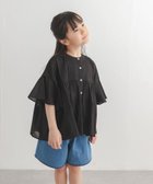 【アーバンリサーチ ドアーズ/URBAN RESEARCH DOORS / KIDS】の『親子リンク』コットンボイルピンタックブラウス(KIDS) ブラック|ID: prp329100004977810 ipo3291000000037306875