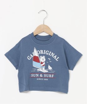 【ギャップ/GAP / KIDS】のSURF GR BOXY TEES 大人の最旬トレンドファッション＆コーディネート founy(ファウニー) ファッション Fashion キッズファッション Fashion for Kids グラフィック Graphic, Graphic Design ショルダー Shoulder, Shoulder Strap ドロップ Drop Shoulder, Dropped Style フィット Fit, Slim Fit フロント Front, Front Design ブロック Block, Solid Block Pattern リラックス Relax, Relaxed Fit |ID:prp329100004977846