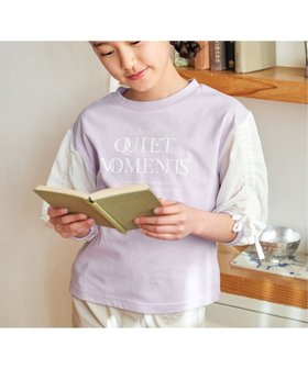 【イッカ/ikka / KIDS】の袖布帛シャーリング7分Tシャツ(120~160cm) 大人の最旬トレンドファッション＆コーディネート founy(ファウニー) ファッション Fashion キッズファッション Fashion for Kids カットソー Cut and Sewn Top シャーリング Shirring, Ruched 半袖 Short Sleeve, Half Sleeve |ID:prp329100004977876