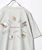 【マルカワ/MARUKAWA】のTom and Jerry トムとジェリー Tシャツ メンズ キャラクターイラスト フロント バックプリント 半袖ティーシャツ レディース ユニセックス アッシュグレー|ID: prp329100004978121 ipo3291000000037370213