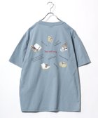 【マルカワ/MARUKAWA】のTom and Jerry トムとジェリー Tシャツ メンズ キャラクターイラスト フロント バックプリント 半袖ティーシャツ レディース ユニセックス サックスブルー|ID: prp329100004978121 ipo3291000000037370214