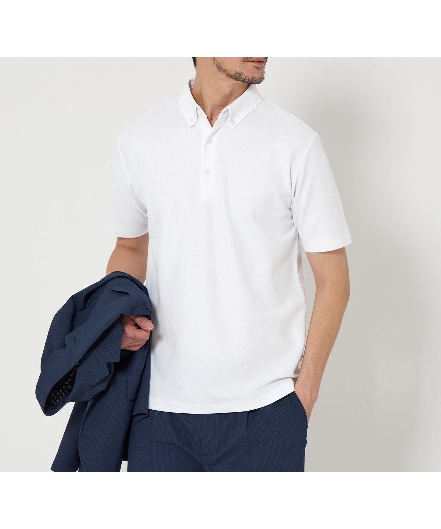 【ビューティ&ユース ユナイテッドアローズ/BEAUTY&YOUTH / UNITED ARROWS / MEN】の【WEB限定 WARDROBE SMART】ステイ クリーン ピケ BD ポロシャツ【抗菌防臭】 インテリア・キッズ・メンズ・レディースファッション・服の通販 founy(ファウニー) 　ファッション　Fashion　メンズファッション　Fashion for Men　インナー　Innerwear　抗菌　Antibacterial, Bacteria-Resistant　鹿の子　Piqué, Kanoko Fabric　シンプル　Simple, Minimal　ジャケット　Jacket, Outerwear　スマート　Smart, Elegant　スラックス　Slacks, Dress Pants　スリム　Slim, Slim Fit　ダウン　Down, Puffer　トレンド　Trend, Trending Now　パターン　Pattern, Design Print　ファブリック　Fabric, Textile　フィット　Fit, Slim Fit　ポロシャツ　Polo Shirt, Collared Tee　おすすめ　Recommended / Our Picks　ビジネス 仕事 通勤　Business / Work / Commuting　WHITE|ID: prp329100004978138 ipo3291000000037308060