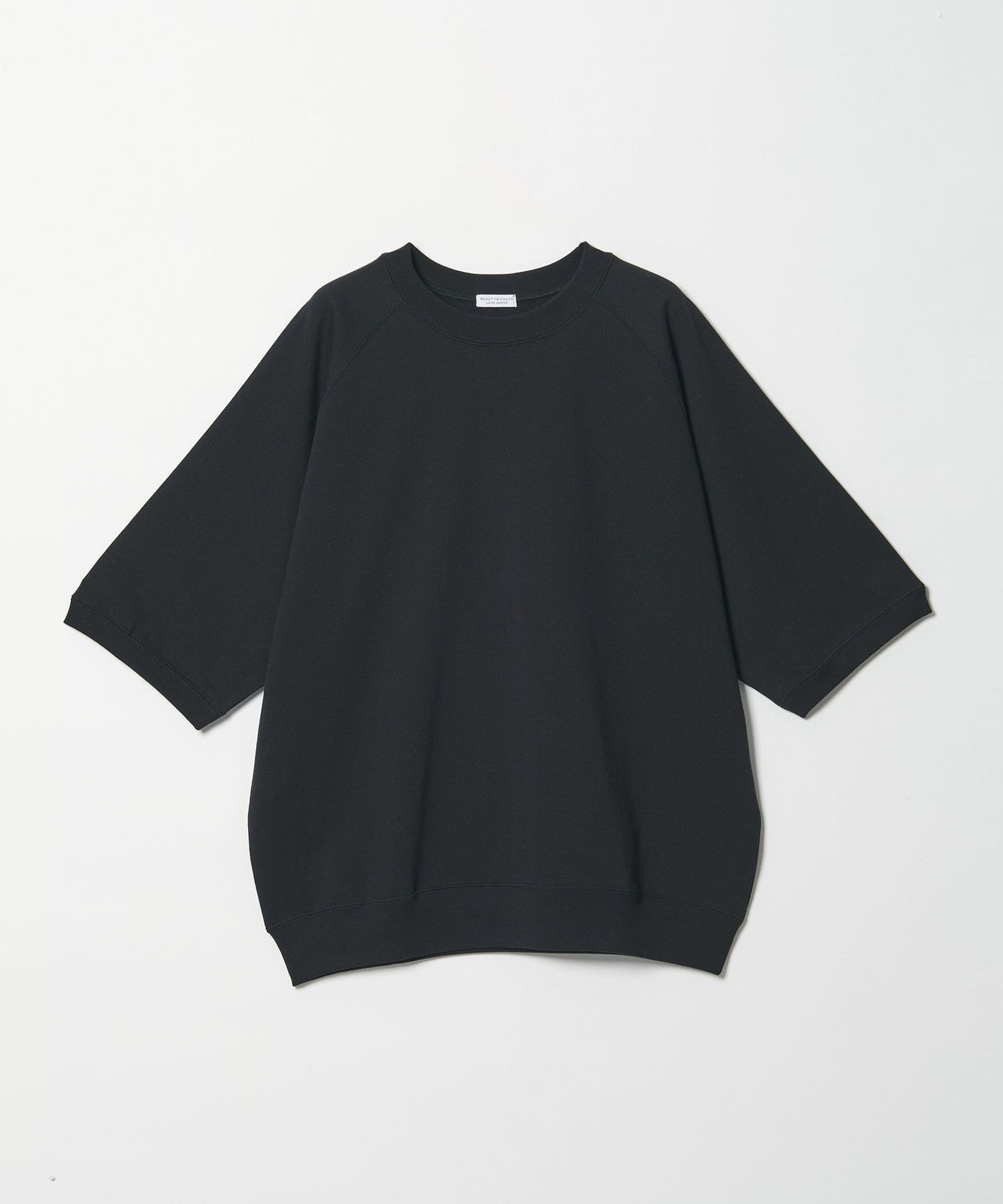 【ビューティ&ユース ユナイテッドアローズ/BEAUTY&YOUTH / UNITED ARROWS / MEN】の【WEB限定】ラグラン ショートスリーブ スウェット インテリア・キッズ・メンズ・レディースファッション・服の通販 founy(ファウニー) 　ファッション　Fashion　メンズファッション　Fashion for Men　インナー　Innerwear　ショート　Short, Short Length　シンプル　Simple, Minimal　スウェット / スエット　Sweatshirt, Sweatwear　スリーブ　Sleeve, Long Sleeve / Short Sleeve　フィット　Fit, Slim Fit　おすすめ　Recommended / Our Picks　夏　Summer　BLACK|ID: prp329100004978141 ipo3291000000037308099