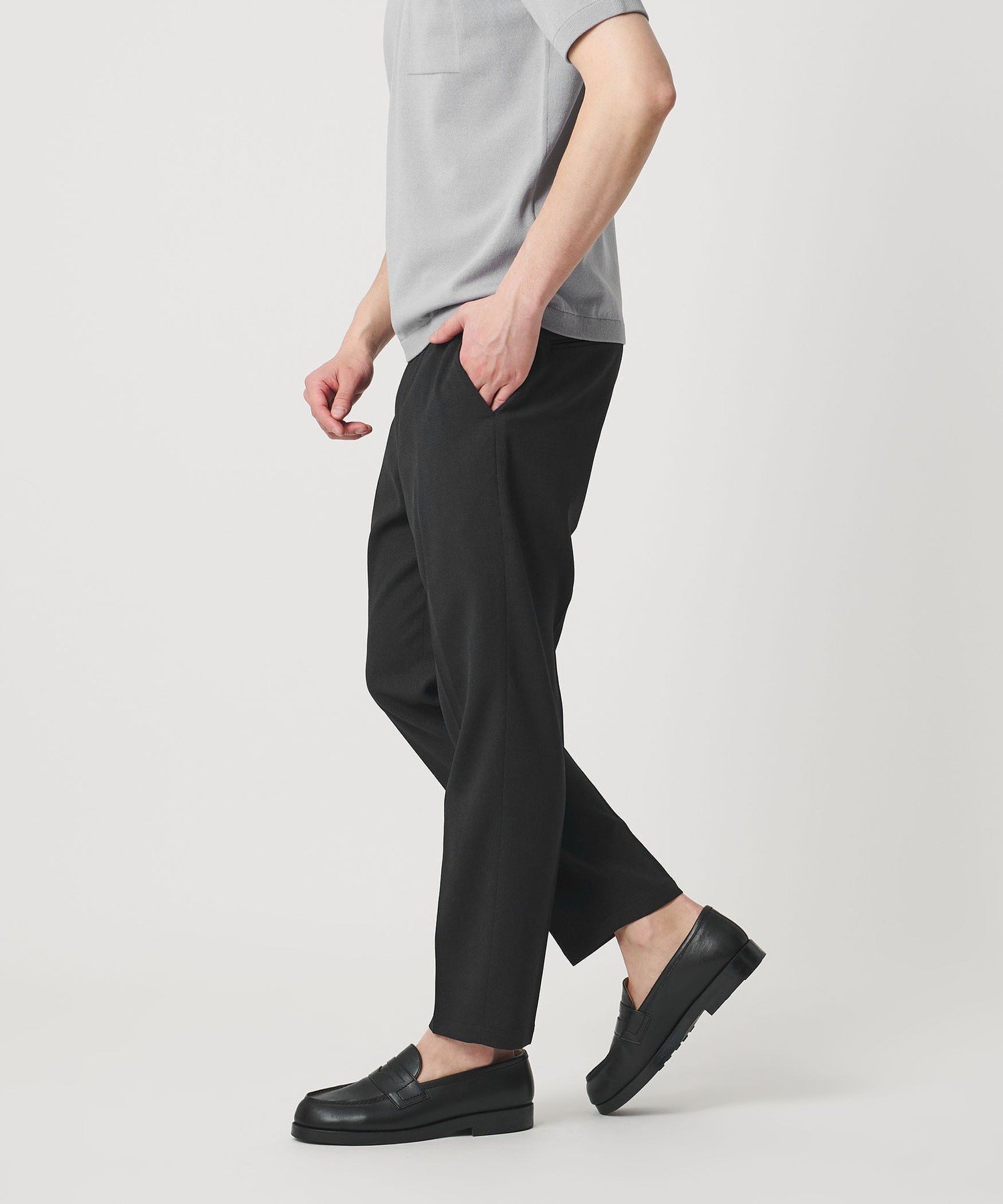 【ビューティ&ユース ユナイテッドアローズ/BEAUTY&YOUTH / UNITED ARROWS / MEN】の【WEB限定 WARDROBE SMART】フラックスライク テーパード アンクルパンツ【吸水速乾・UVカット】 インテリア・キッズ・メンズ・レディースファッション・服の通販 founy(ファウニー) 　ファッション　Fashion　メンズファッション　Fashion for Men　ボトムス　Bottoms　アンクル　Ankle-Length Design　コイン　Coin, Coin Design　コンパクト　Compact, Small Size　吸水　Absorbent, Quick-Dry　シンプル　Simple, Minimal　ストレッチ　Stretch, Stretchy Fabric　スマート　Smart, Elegant　スラックス　Slacks, Dress Pants　スリム　Slim, Slim Fit　テーパード　Tapered, Tapered Pants　ドレス　Dress, One-Piece　ドレープ　Drape, Draping Fabric　ファブリック　Fabric, Textile　プリーツ　Pleats, Pleated　ポケット　Pocket, Pocket Detail　夏　Summer　BLACK|ID: prp329100004978173 ipo3291000000037308254