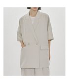 【マーコート/MARcourt】のMIDIUMISOLID for Ladies ライトワイドジャケット 大人の最旬トレンドファッション＆コーディネート founy(ファウニー) ファッション Fashion レディースファッション Fashion for Women アウター Coat / Outerwear Collection レディースジャケット・軽アウター Jackets ジャケット Jacket, Outerwear スリット Slit, Slit Detail セットアップ Set-Up, Coordinated Outfit ダブル Double, Double-Breasted テーラード Tailored, Tailored Fit フロント Front, Front Design ポケット Pocket, Pocket Detail 再入荷 Restock / Back in Stock 夏 Summer 春 Spring S/S・春夏 SS, Spring/Summer, Warm Season 無地 Plain, Solid Color thumbnail ライトグレー|ID: prp329100004978187 ipo3291000000037308314