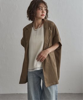 【ノッチ/notch】のヴィンテージワッシャー ハーフスリーブジャケット 大人の最旬トレンドファッション＆コーディネート founy(ファウニー) ファッション Fashion レディースファッション Fashion for Women アウター Coat / Outerwear Collection レディースジャケット・軽アウター Jackets ショルダー Shoulder, Shoulder Strap シンプル Simple, Minimal ジャケット Jacket, Outerwear スリット Slit, Slit Detail スリーブ Sleeve, Long Sleeve / Short Sleeve デニム Denim, Jeans Material ミックス Mix, Mixed Style 半袖 Short Sleeve, Half Sleeve 定番 Standard, Basic Item |ID:prp329100004978188
