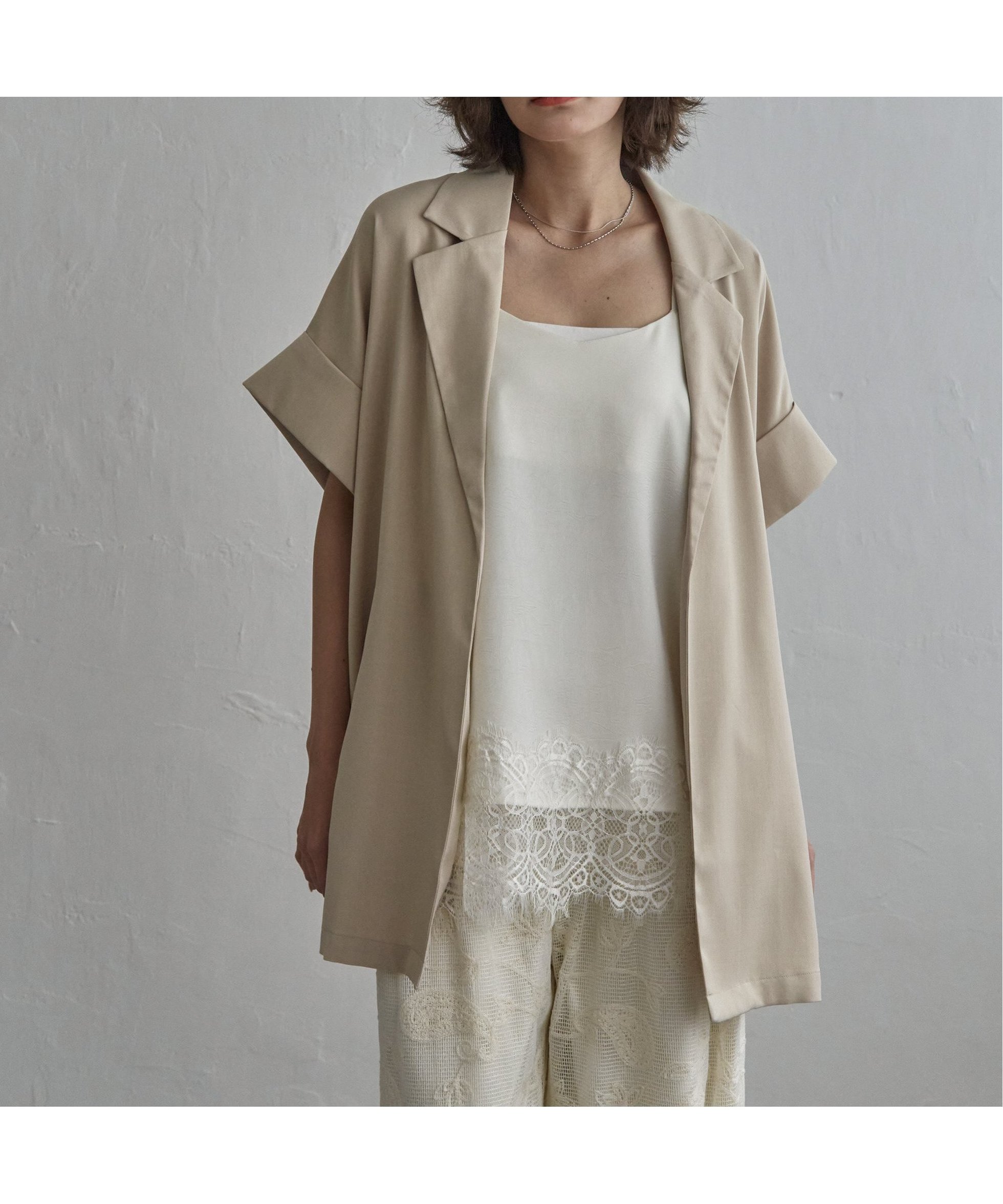 【ノッチ/notch】のヴィンテージワッシャー ハーフスリーブジャケット インテリア・キッズ・メンズ・レディースファッション・服の通販 founy(ファウニー) 　ファッション　Fashion　レディースファッション　Fashion for Women　アウター　Coat / Outerwear Collection　レディースジャケット・軽アウター　Jackets　ショルダー　Shoulder, Shoulder Strap　シンプル　Simple, Minimal　ジャケット　Jacket, Outerwear　スリット　Slit, Slit Detail　スリーブ　Sleeve, Long Sleeve / Short Sleeve　デニム　Denim, Jeans Material　ミックス　Mix, Mixed Style　半袖　Short Sleeve, Half Sleeve　定番　Standard, Basic Item　アイボリー|ID: prp329100004978188 ipo3291000000037308319