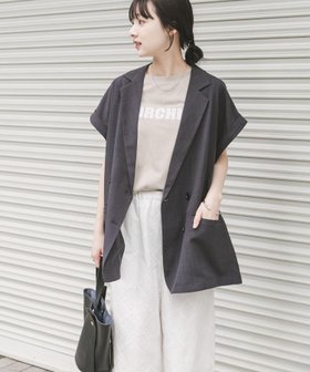 【アイテムズアーバンリサーチ/ITEMS URBAN RESEARCH】 SMOOTH LINEN TOUCH ジレ大人の最旬トレンドファッション＆コーディネート founy(ファウニー) ファッション Fashion レディースファッション Fashion for Women アウター Coat / Outerwear Collection トップス・カットソー Cut & Sew Tops ベスト&ジレ / 重ね着スタイル Vests & Gilets 2026年 2026 2026春夏・S/S Spring/Summer 2026 SS26 シンプル Simple, Minimal 夏 Summer S/S・春夏 SS, Spring/Summer, Warm Season |ID:prp329100004978189