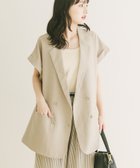 【アイテムズアーバンリサーチ/ITEMS URBAN RESEARCH】のSMOOTH LINEN TOUCH ジレ 大人の最旬トレンドファッション＆コーディネート founy(ファウニー) ファッション Fashion レディースファッション Fashion for Women アウター Coat / Outerwear Collection トップス・カットソー Cut & Sew Tops ベスト&ジレ / 重ね着スタイル Vests & Gilets 2026年 2026 2026春夏・S/S Spring/Summer 2026 SS26 シンプル Simple, Minimal 夏 Summer S/S・春夏 SS, Spring/Summer, Warm Season thumbnail ベージュ|ID: prp329100004978189 ipo3291000000037308323