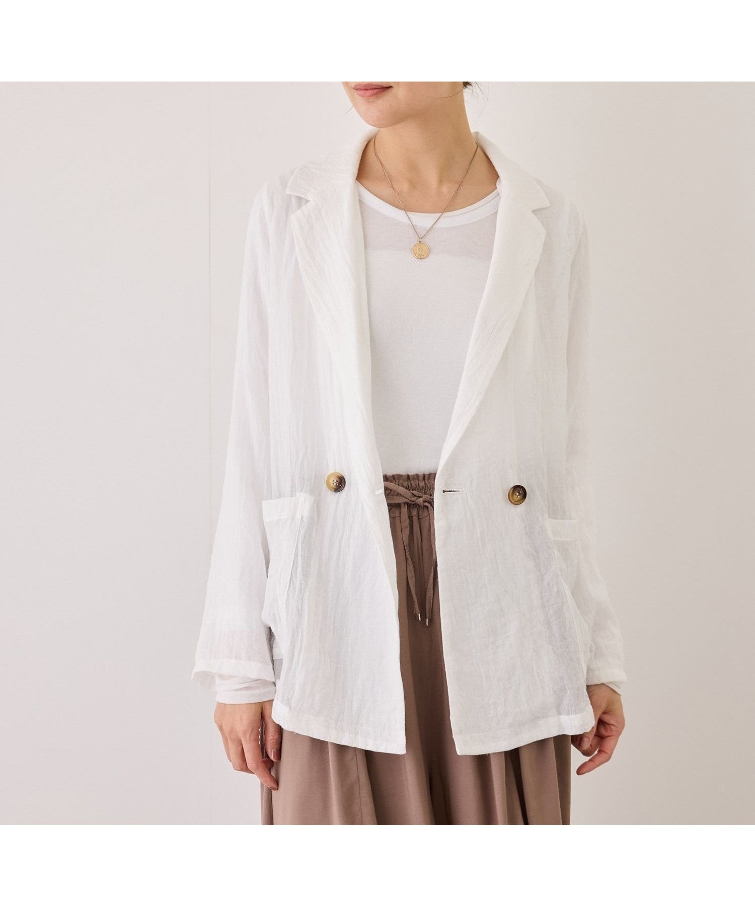【ジャイロ/JAYRO】のボイルシャンブレージャケット インテリア・キッズ・メンズ・レディースファッション・服の通販 founy(ファウニー) 　ファッション　Fashion　レディースファッション　Fashion for Women　アウター　Coat / Outerwear Collection　レディースジャケット・軽アウター　Jackets　春　Spring　カーディガン　Cardigan, Knitwear　軽量　Lightweight, Ultra Light　シアー　Sheer, See-Through　シャンブレー　Chambray, Denim-Like Fabric　シンプル　Simple, Minimal　ジャケット　Jacket, Outerwear　スラックス　Slacks, Dress Pants　タンク　Tank Top, Sleeveless Top　ダブル　Double, Double-Breasted　デニム　Denim, Jeans Material　バランス　Balance, Style Balance　ポケット　Pocket, Pocket Detail　ワイド　Wide, Wide Fit　S/S・春夏　SS, Spring/Summer, Warm Season　おすすめ　Recommended / Our Picks　夏　Summer　ビジネス 仕事 通勤　Business / Work / Commuting　ホワイト系(11)|ID: prp329100004978193 ipo3291000000037308336