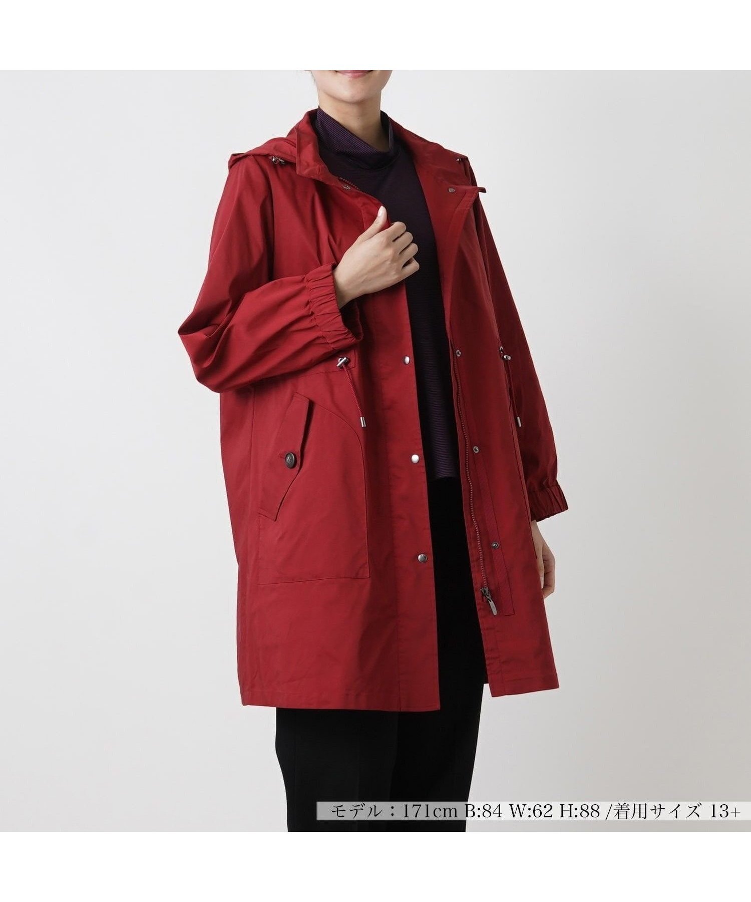 【レリアンプラスハウス/Leilian PLUS HOUSE】の【店頭人気】フーディーロングコート インテリア・キッズ・メンズ・レディースファッション・服の通販 founy(ファウニー) 　ファッション　Fashion　レディースファッション　Fashion for Women　アウター　Coat / Outerwear Collection　コート・ロングコート・ピーコート　Long Coats, Peacoats & More　キルト　Quilt, Quilted Fabric　フィット　Fit, Slim Fit　フロント　Front, Front Design　ポケット　Pocket, Pocket Detail　ライナー　Liner, Inner Layer　ロング　Long, Long-Length　人気　Popular, Best Seller　秋　Autumn　ビジネス 仕事 通勤　Business / Work / Commuting　ボルドー|ID: prp329100004978202 ipo3291000000037308366