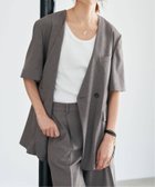 【イエナ/IENA】の《セットアップ対応》 トロピカルハーフジャケット 大人の最旬トレンドファッション＆コーディネート founy(ファウニー) ファッション Fashion レディースファッション Fashion for Women アウター Coat / Outerwear Collection レディースジャケット・軽アウター Jackets 2026年 2026 2026春夏・S/S Spring/Summer 2026 SS26 おすすめ Recommended / Our Picks スリット Slit, Slit Detail セットアップ Set-Up, Coordinated Outfit ハーフ Half, Half-Length フォルム Silhouette, Form エレガント 上品 Elegant thumbnail ブラウン|ID: prp329100004978227 ipo3291000000037308432
