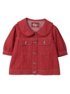 【ピンクハウス/PINK HOUSE】のデニムクロップドジャケット 大人の最旬トレンドファッション＆コーディネート founy(ファウニー) ファッション Fashion レディースファッション Fashion for Women アウター Coat / Outerwear Collection レディースジャケット・軽アウター Jackets クロップド Cropped, Short Length ジャケット Jacket, Outerwear チュニック Tunic, Long Top デニム Denim, Jeans Material ネップ Nepp, Slub Yarn フリル Frill, Ruffle エレガント 上品 Elegant thumbnail アカ|ID: prp329100004978229 ipo3291000000037308439